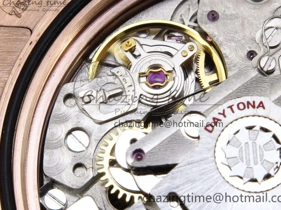 0104 DAYTONA 116505 RG OMF BEST EDITION BLACK RG DIAL ON RG BRACELET A7750 (SLIM MOVEMENT) Trendsetting 1797